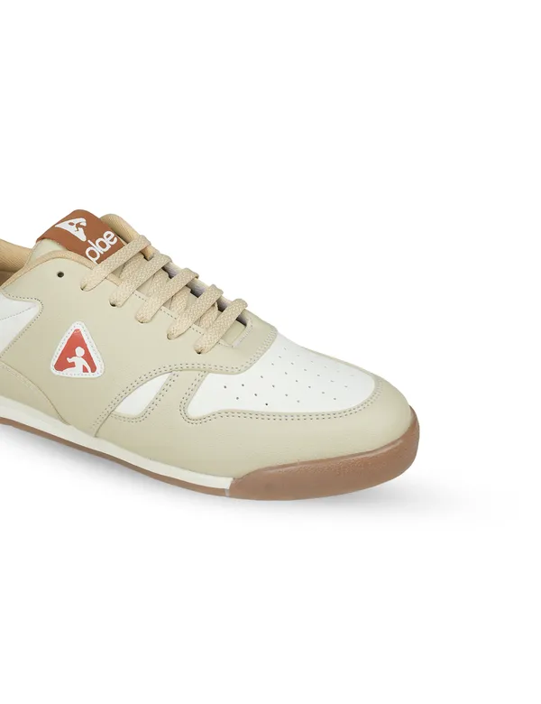 Beige_&_White_Synthetic_Leather_Casual_Sneakers_For_Men