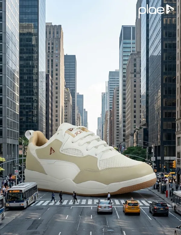 Beige_&_White_Synthetic_Leather_Casual_Sneakers_For_Men