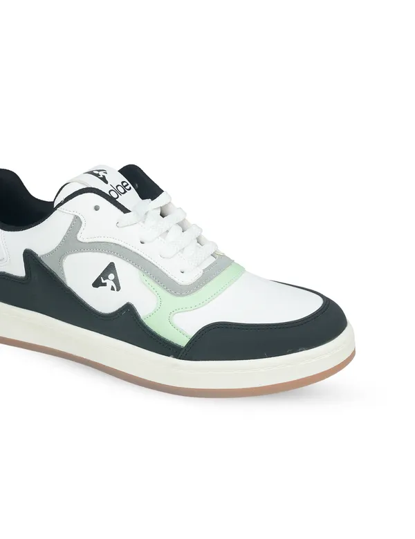 White_Synthetic_Leather_Casual_Sneakers_For_Men