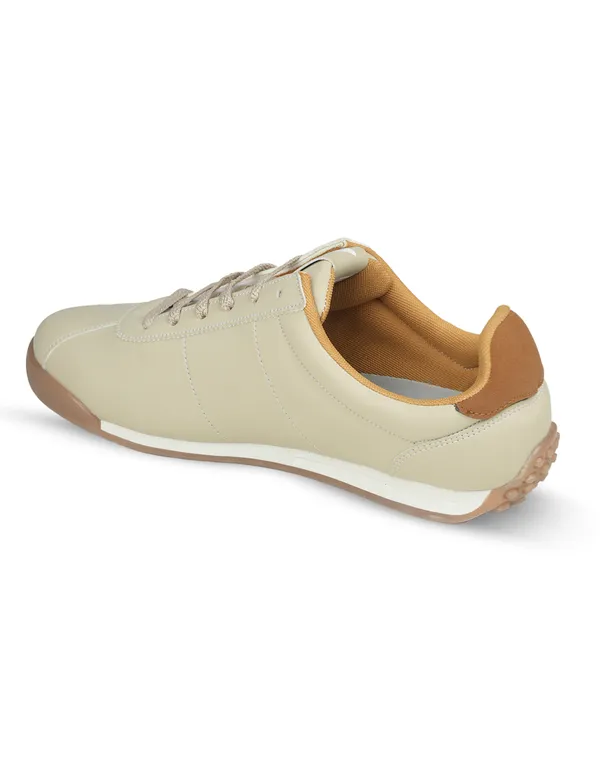 Beige_Synthetic_Leather_Casual_Sneakers_For_Men