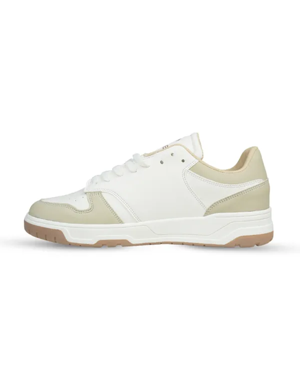 Beige_&_White_Synthetic_Leather_Casual_Sneakers_For_Men
