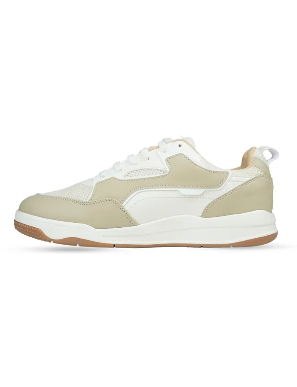 Beige_&_White_Synthetic_Leather_Casual_Sneakers_For_Men