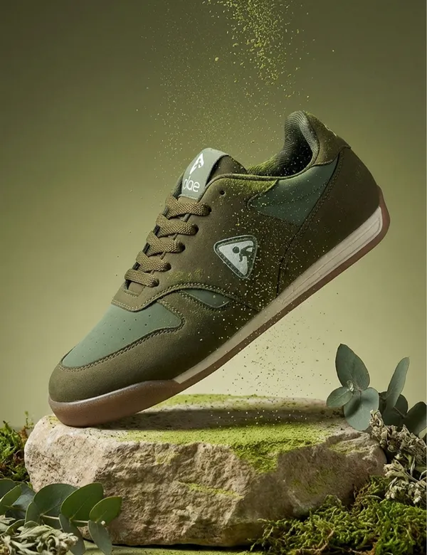 Green_&_Brown_Synthetic_Leather_Casual_Sneakers_For_Men