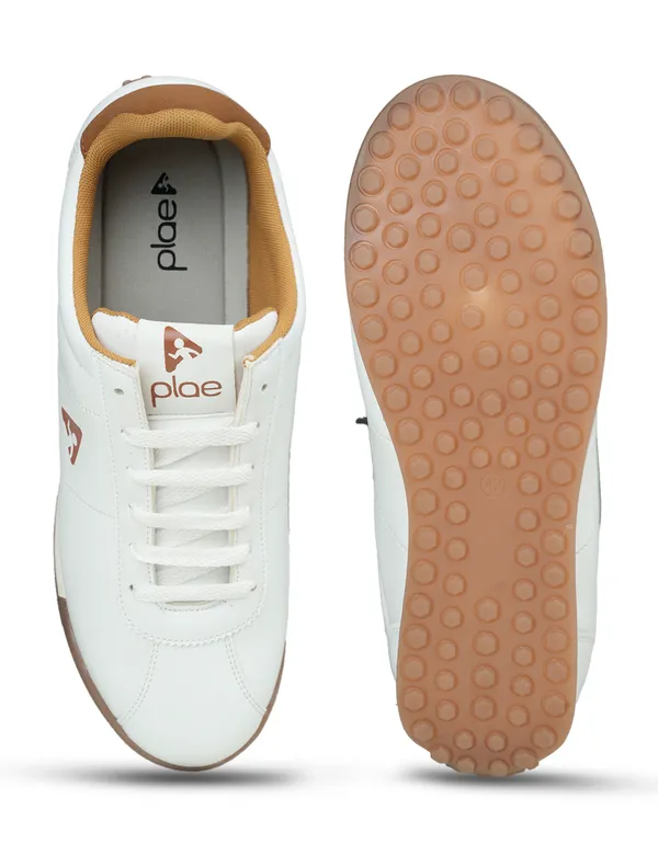 White_Synthetic_Leather_Casual_Sneakers_For_Men