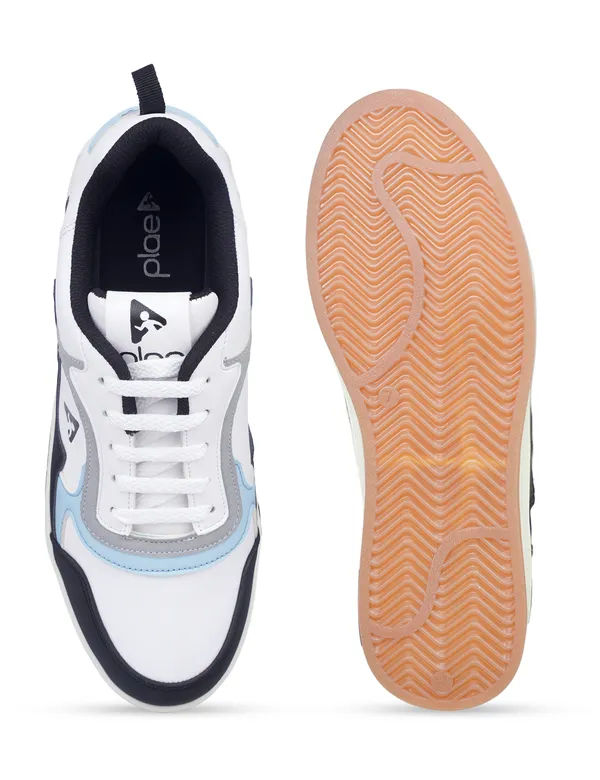 Blue_&_White_Synthetic_Leather_Casual_Sneakers_For_Men