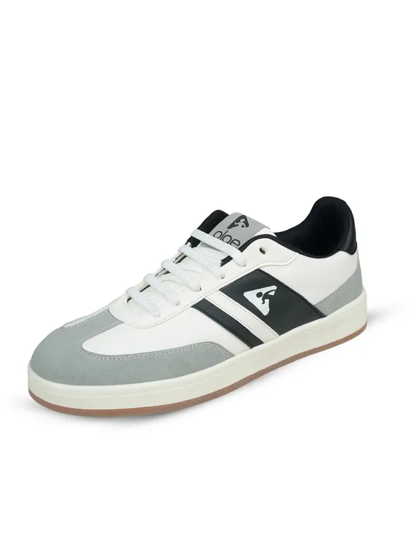 White_Synthetic_Leather_Casual_Sneakers_For_Men