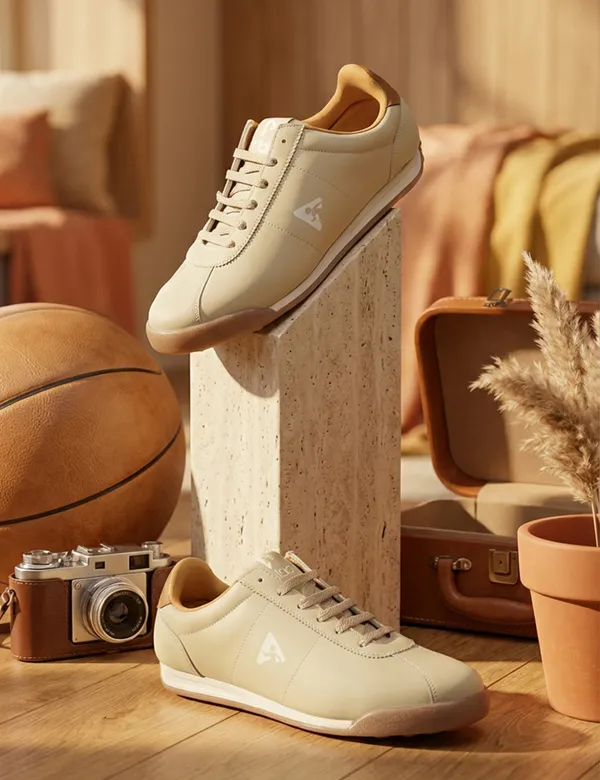 Beige_Synthetic_Leather_Casual_Sneakers_For_Men