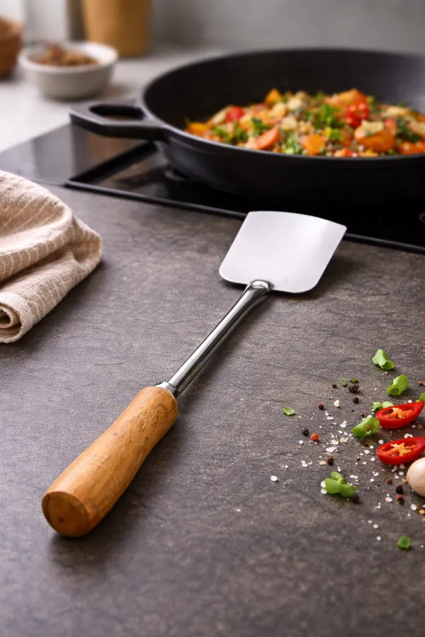 Stainless_Steel_Wood_Handle_Spatula_Scraper_40_Cm