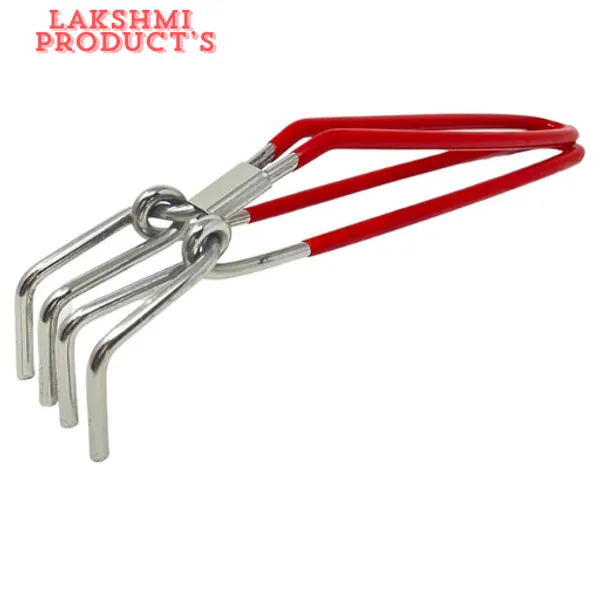 Stainless_Steel_4_Prong_Kitchen_Tong_Red_Grip_Handle_26_Cm
