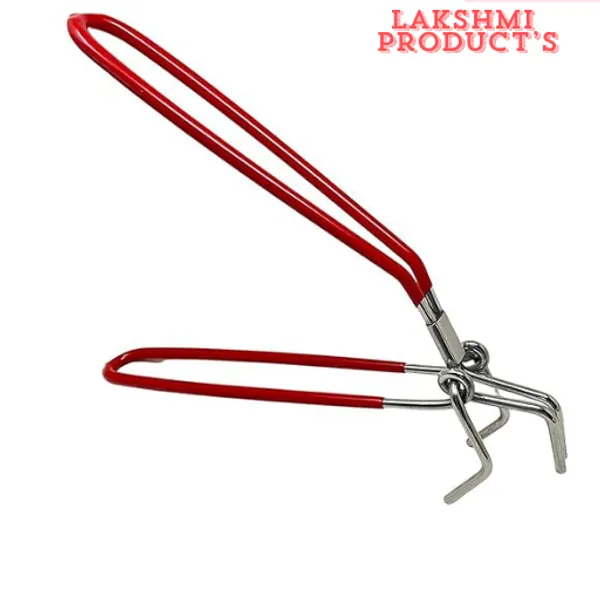 Stainless_Steel_4_Prong_Kitchen_Tong_Red_Grip_Handle_26_Cm
