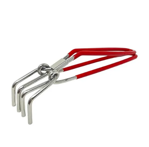 Stainless_Steel_4_Prong_Kitchen_Tong_Red_Grip_Handle_26_Cm