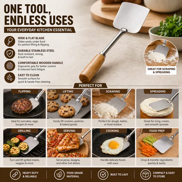 Stainless_Steel_Wood_Handle_Spatula_Scraper_40_Cm