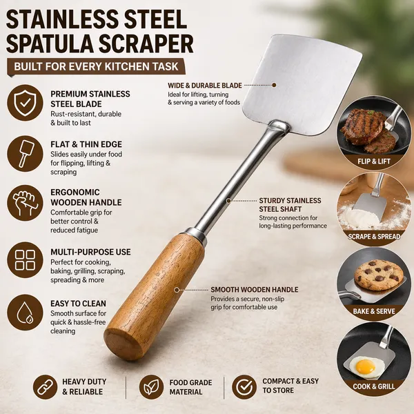 Stainless_Steel_Wood_Handle_Spatula_Scraper_40_Cm