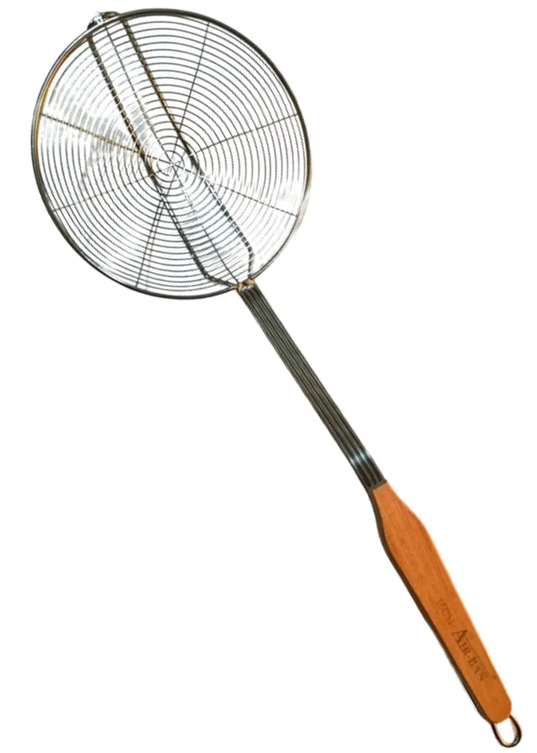 Stainless_Steel_Wood_Grip_Long_Handle_Spider_Skimmer_48_Cm