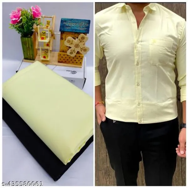Men's_Premium_Pastel_Yellow_Shirt_&_Black_Trouser_Unstitched_Fabric_Set