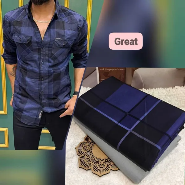 Khodiyar_Fashion_Polycotton_Checkered_Shirt_And_Trouser_Fabric