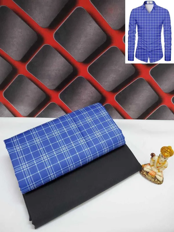 Khodiyaar_Fashion_Polycotton_Checkered_Shirt_And_Trouser_Fabric