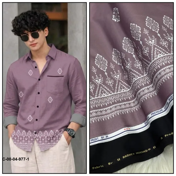 Purple_Polycotton_Premium_Shirt_Pant_Combo_Fabric_For_Men