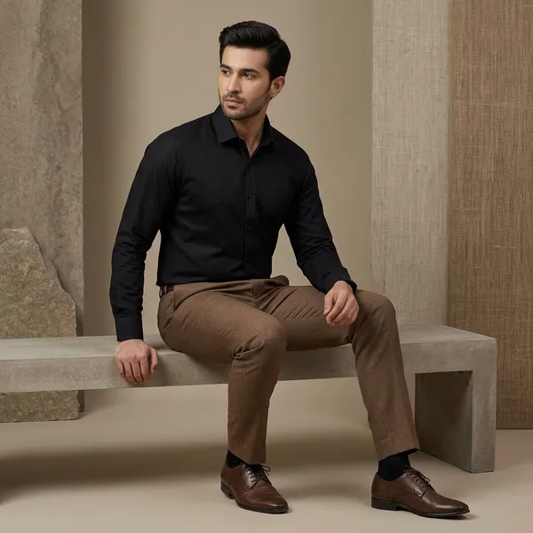 Men's_Premium_Black_Shirt_&_Dusty_Rose_Trouser_Unstitched_Fabric_Set