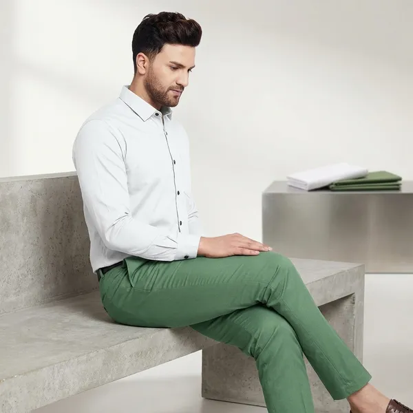 Men's_Premium_White_Shirt_&_Sage_Green_Trouser_Unstitched_Fabric_Set