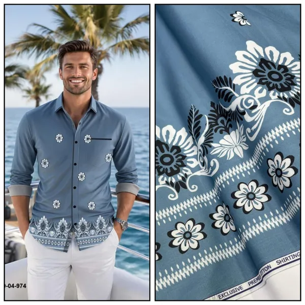 Blue_Polycotton_Premium_Shirt_Pant_Combo_Fabric_For_Men