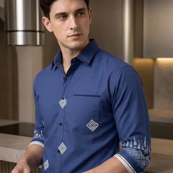 Blue_Polycotton_Premium_Shirt_Pant_Combo_Fabric_For_Men