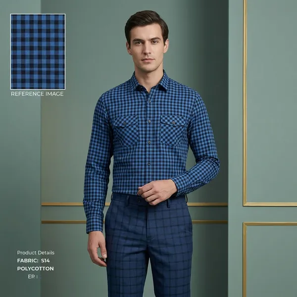 Khodiyar_Fashion_Polycotton_Checkered_Shirt_And_Trouser_Fabric