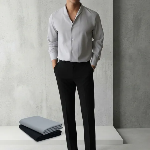 Men's_Grey_&_Black_Unstitched_Fabric_Set