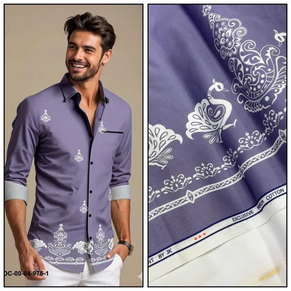 Purple_Polycotton_Premium_Shirt_Pant_Combo_Fabric_For_Men