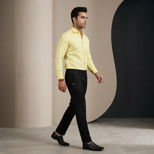 Men's_Premium_Pastel_Yellow_Shirt_&_Black_Trouser_Unstitched_Fabric_Set