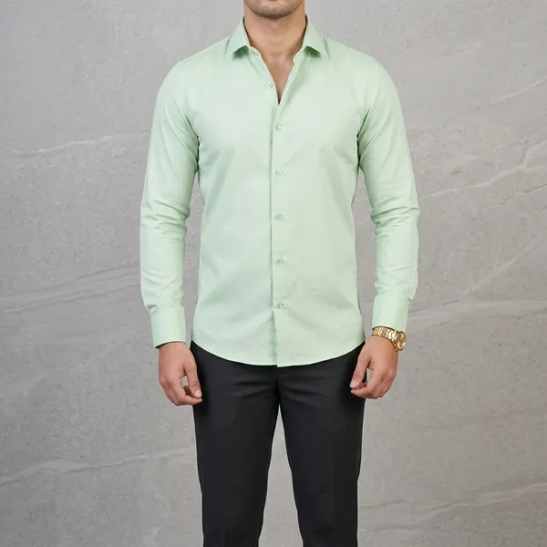 Men's_Unstitched_Shirt_(Mint_Green)_&_Pant_Fabric_Set