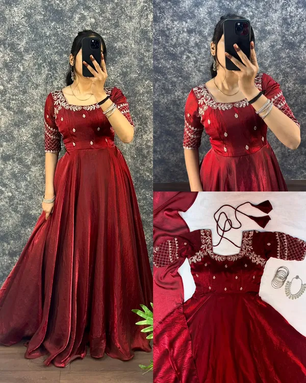 Premium_Embroidery_Sequence_Gown_with_Dupatta