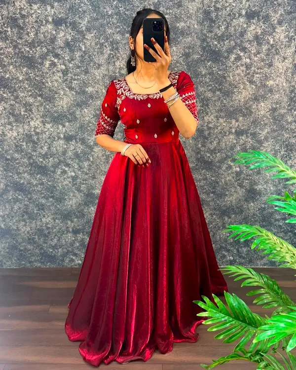 Premium_Embroidery_Sequence_Gown_with_Dupatta