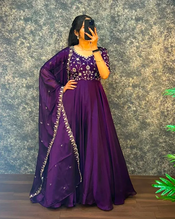 Traditional_Full_Flare_Silk_Blend_Gown_with_Dupatta