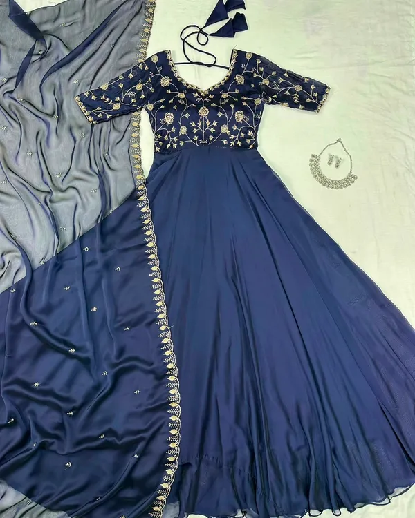 Traditional_Full_Flare_Silk_Blend_Gown_with_Dupatta