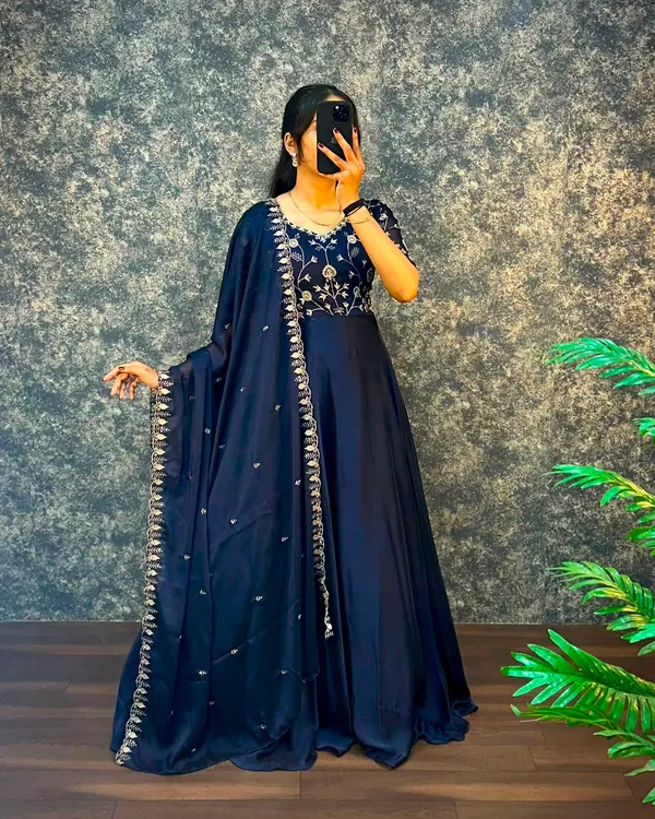 Traditional_Full_Flare_Silk_Blend_Gown_with_Dupatta