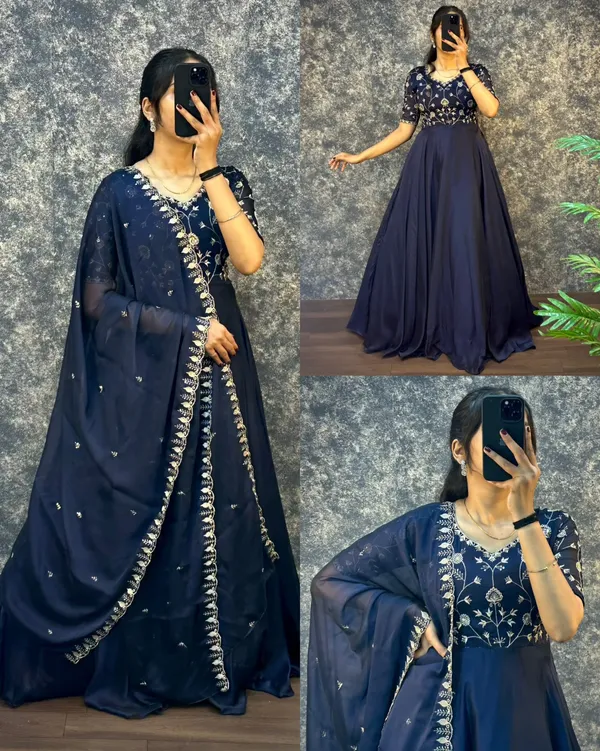 Traditional_Full_Flare_Silk_Blend_Gown_with_Dupatta