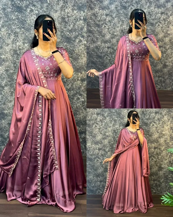 Traditional_Full_Flare_Silk_Blend_Gown_with_Dupatta