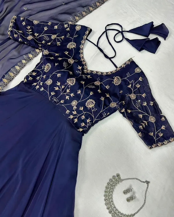 Traditional_Full_Flare_Silk_Blend_Gown_with_Dupatta