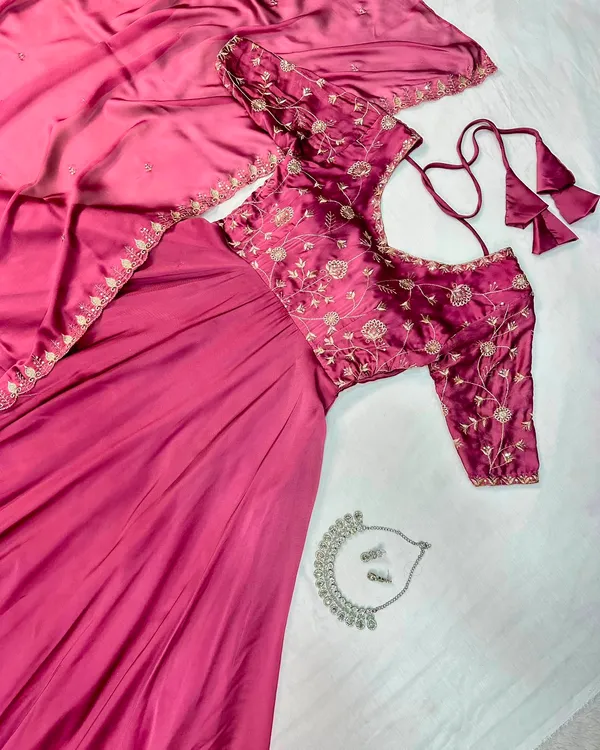 Traditional_Full_Flare_Silk_Blend_Gown_with_Dupatta