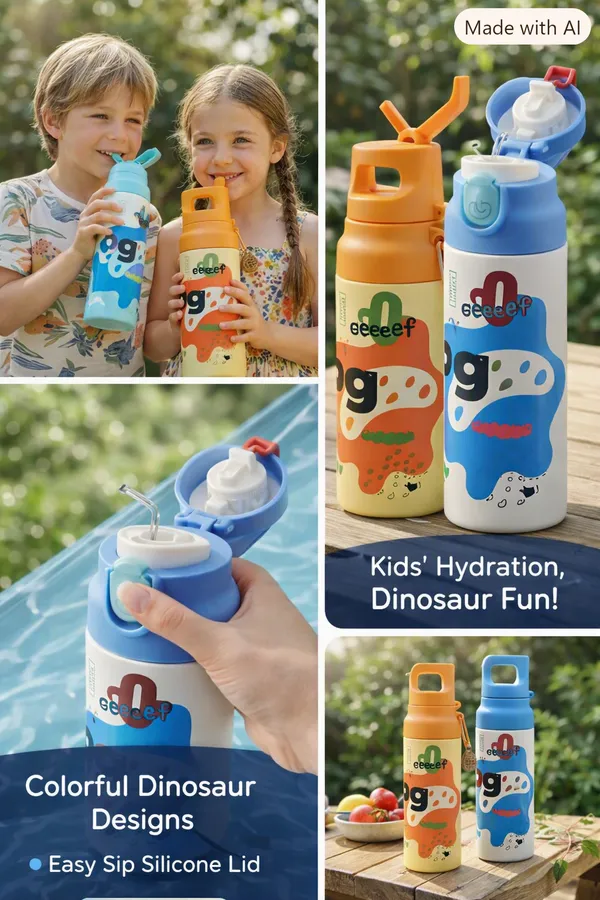EcoEat_Kids_Water_Bottle_–_530ml_(Baby_Collection)_-_Orange_and_Blue_variants
