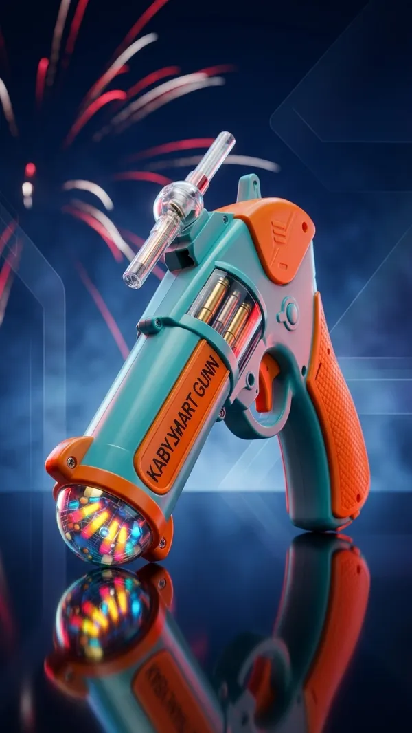 Turquoise_Orange_Futuristic_Light_Sound_Toy_Gun_Blaster