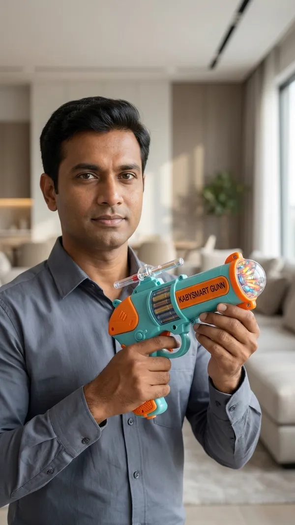Turquoise_Orange_Futuristic_Light_Sound_Toy_Gun_Blaster