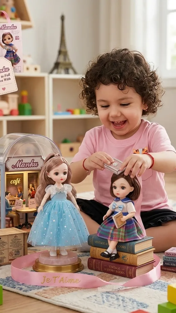 Deeavi_Gifts_Fashion_Doll_Blue_Top_Striped_Skirt_Toy_For_Kids