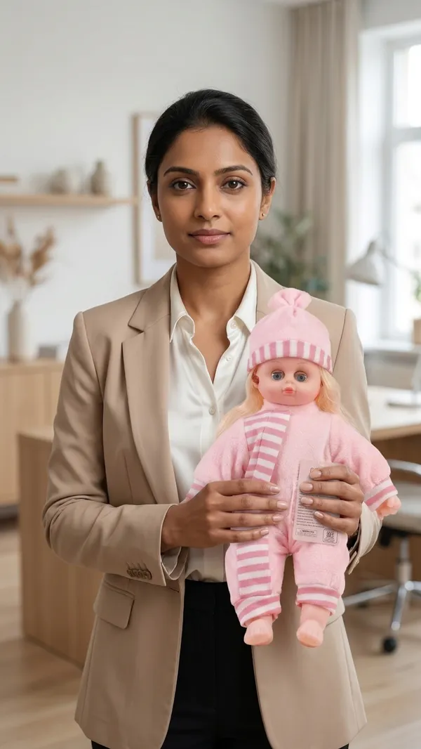 Pink_Striped_Blonde_Hair_Baby_Doll_For_Kids