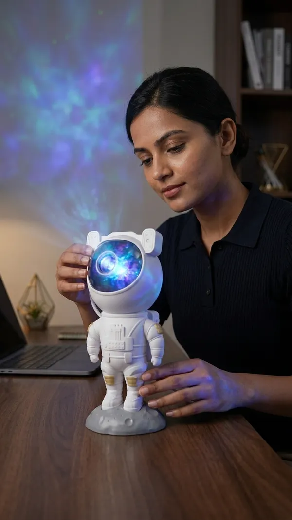 White_Plastic_Astronaut_Figurine_LED_Night_Light_Projector