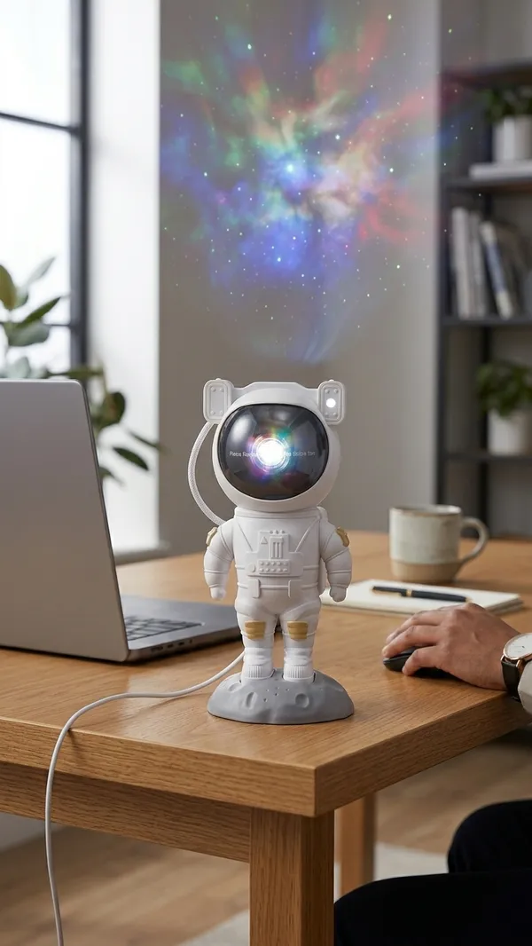 White_Plastic_Astronaut_Figurine_LED_Night_Light_Projector