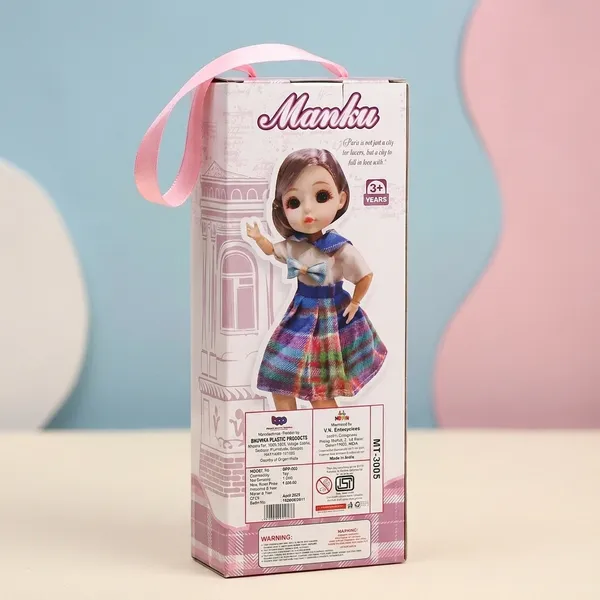Deeavi_Gifts_Fashion_Doll_Blue_Top_Striped_Skirt_Toy_For_Kids