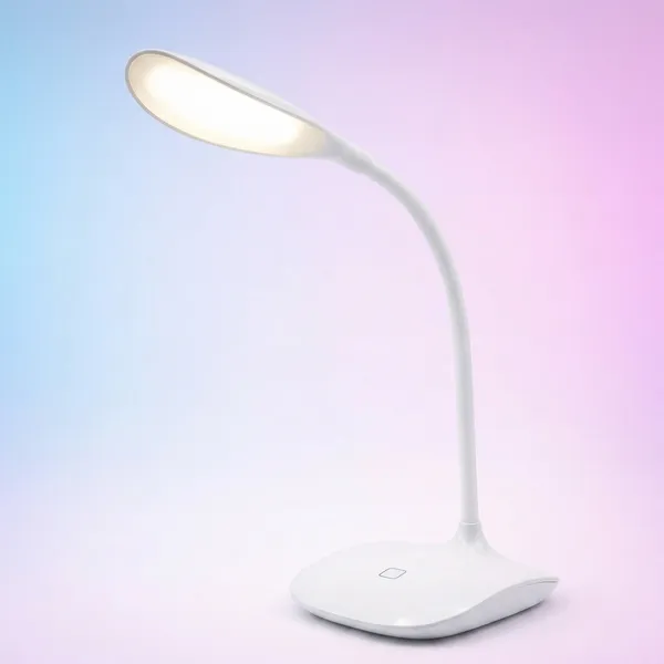 White_LED_Rechargeable_Gooseneck_Desk_Lamp_Touch_Control