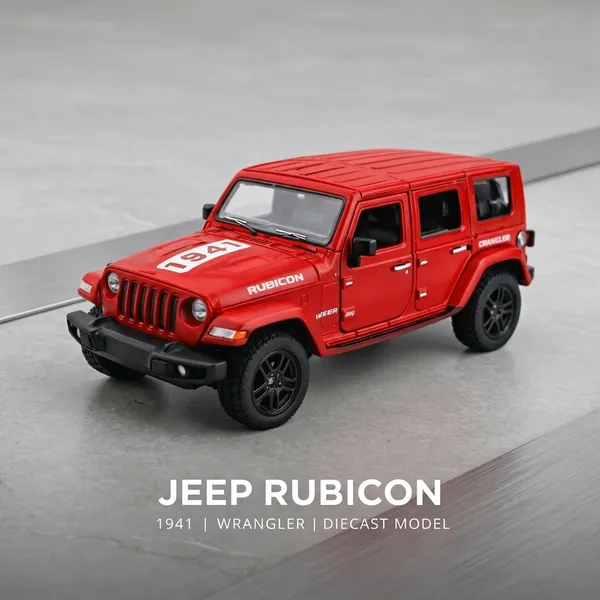 Red_Diecast_Jeep_Wrangler_Rubicon_1:41_Scale_Model_Car